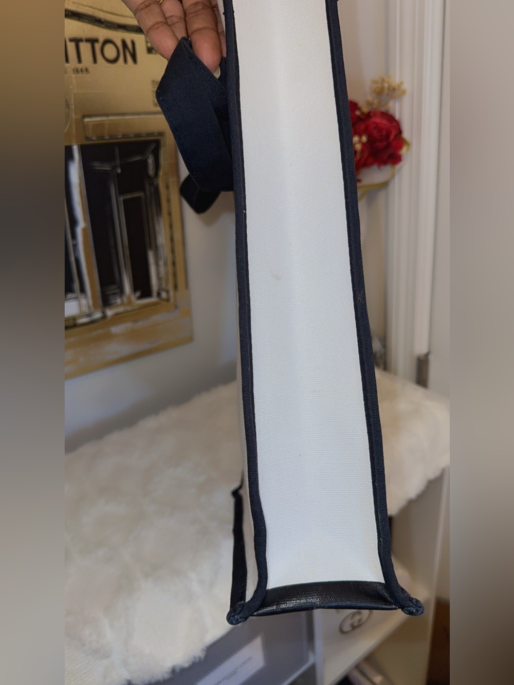 Chanel N°5 100th Anniversary White & Black Canvas Tote Bag and makeup pouch - Picture 7 of 13